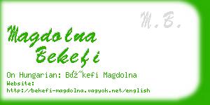 magdolna bekefi business card